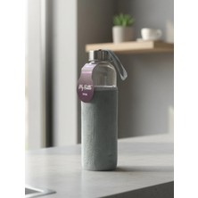 Dörtel Tedarik Kadife Kılıflı Cam Matara 750 ml