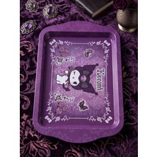 Gifi Kuromi & Hello Kitty Lisanslı Mini Metal Tepsi Süt Tepsisi