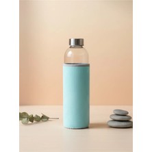 Dörtel Tedarik Kadife Kılıflı Cam Matara 750 ml