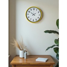 Nikaa Shop 36 cm Standart Sarı Duvar Saati