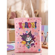 Gifi Kuromi & Hello Kitty Lisanslı Bez Çanta