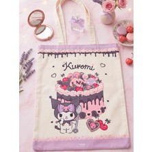 Gifi Kuromi & Hello Kitty Lisanslı Bez Çanta