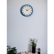 Nikaa Shop 36 cm Mavi Zarif Duvar Saati