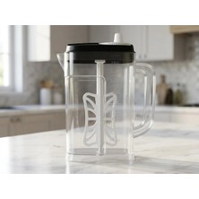 Plastora Home Mikserli Çırpıcı Karıştırıcı Sürahi 2.25 Lt Ölçü Çizgili Limonata Ayran Içecek Karıştırıcı El Mikseri