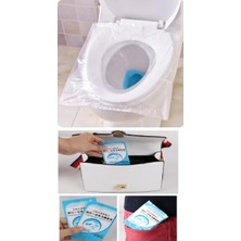 Colezium 50 Adet Biyobozulur Klozet Kapağı Poşeti Seyahat Tipi Taşınabilir Klozet Kılıfı