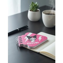 Gifi Hello Kitty & Kuromi Lisanslı Spiralli Özel Kesim Mini Bloknot