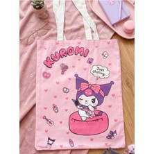 Gifi Kuromi & Hello Kitty Lisanslı Bez Çanta