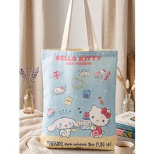 Gifi Kuromi & Hello Kitty Lisanslı Bez Çanta