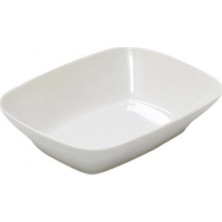 Tria TRA505 Polerin Köşeli Beyaz Kayık Tabak 12X8 cm