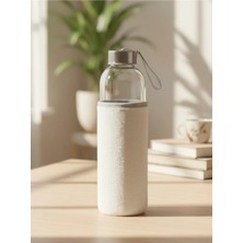 Dörtel Tedarik Kadife Kılıflı Cam Matara 750 ml