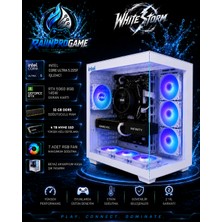 Rainpro Whitestorm Intel Core Ultra 5-225F 32 GB Ddr5 4 Tb Nvme SSD RTX5060 8gb 145W Windows 11 Pro 7 Rgb Fanlı Beyaz Akvaryum Kasa Oyuncu Bilgisayarı WHITESTORMRNP08
