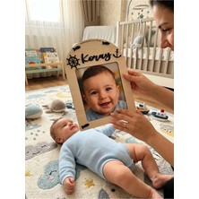 Woodengifts Kişiye Özel ve Her Yaşa Uygun Ahşap Büyük Boy Doğum Günü Fotoğraf Panosu Kapı Süsü