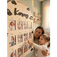 Woodengifts 3D Kişiye Özel Isimli Ahşap Doğum Günü Fotoğraf Panosu Doğum Günü Tablosu Kapı Süsü