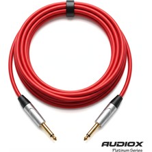 AUDIOX Platinum Series 6.3 mm Mono Jak Kablo Gitar Amfi Klavye Enstrüman Kablosu