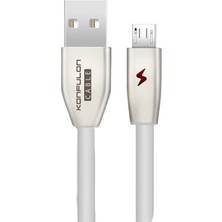TeknoKapsül S53 LED Işıklı Micro USB Kablo 1m 3A - Beyaz