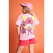 DeFacto %100 Pamuk Süper 1 Takım Oversize Tişört Kız Çocuk H7947A826HS