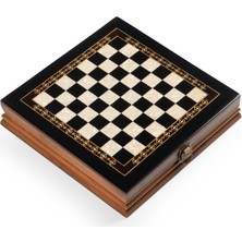 Helena Wood Art Selge Küçük Satranç Takımı  25CM - Siyah