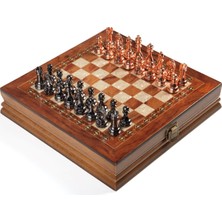 Helena Wood Art Selge Küçük Satranç Takımı 25CM - Gül