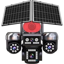 Tekno Solen 4 Kameralı E-Sim 4g Renkli Gece Görüş Özellikli Güneş Enerjili Kamera