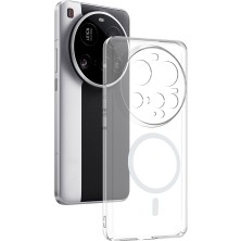 HTstore Xiaomi Uyumlu 15 Ultra Kamera Korumalı M-Safe Şarj Özellikli Şeffaf Zore London Sert Pc Kapak