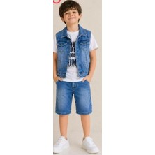 Beruflic 5/12 Yaş Kot(Denim) Kumaş Tişörtlü Çocuk Takımı