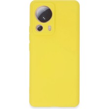 TeknoKapsül Mi 13 Lite Kılıf Nano Içi Kadife Silikon - Sarı