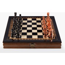 Helena Wood Art Selge Orta Satranç Takımı 35CM - Siyah