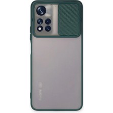 TeknoKapsül Redmi Note 11T Kılıf Palm Buzlu Kamera Sürgülü Silikon - Yeşil