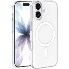 HTstore iPhone Uyumlu 16 Plus Kılıf Ic Çipli Zore Wireless Şarj Özellikli Şeffaf Orjin Kapak