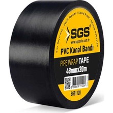 SGS1120 Pvc Kanal Bandı Su Sızdırmaz Neme Pasa Aşınmaya Çürümeye Dayanıklı 48MMX 20 Metre