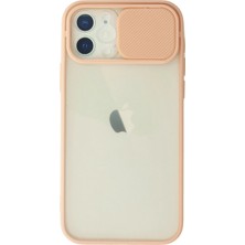 TeknoKapsül Iphone 12 Kılıf Palm Buzlu Kamera Sürgülü Silikon - Pembe