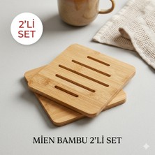 MİEN 2 ‘ Li Bambu Nihale Tencere ve Çaydanlık Altlığı