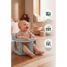 Wumboo Bebek Banyo Oturağı - Mama Oturağı Vakum Tabanlı Bebek Oturağı Gri