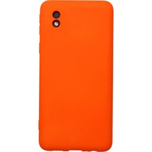 TeknoKapsül Galaxy A01 Core Kılıf Nano Içi Kadife Silikon - Turuncu