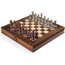 Helena Wood Art Selge Orta Boy Satranç Takımı 35CM - Ceviz