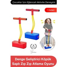Svein #zıpzıp Zıplama Çubuğu Oyuncak Çocuk Denge Geliştirici Köpük Saplı Eğlenceli Zıp Zıp Atlama Oyunu Kaymaz Tutma Kollu Elastik Yaylı Aktivite Egzersiz Hareket Oyuncağı Iç Dış Mekan Kullanımı