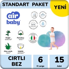 Air Baby Standart Paket x Large Bebek Bezi 6 Numara 15 Adet 15+ kg