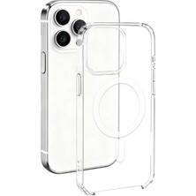 HTstore iPhone Uyumlu 16 Pro Max Kılıf Ic Çipli Zore Wireless Şarj Özellikli Şeffaf Orjin Kapak