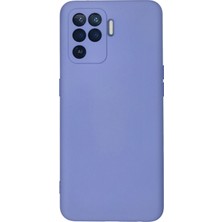 TeknoKapsül Reno 5 Lite Kılıf Nano Içi Kadife Silikon - Lila