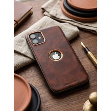 Dörtel Tedarik Iphone 11 Model Açık Logolu Deri Telefon Kılıfı