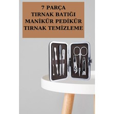 Sibelora Home Manikür Pedikür Seti 7 Parça Tırnak Makası Kaş Makası Cımbız Çantalı