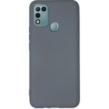 TeknoKapsül Infinix 10 Play Kılıf Nano Içi Kadife Silikon - Gri