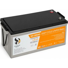 Sd Energy 12V 200AH 2560WH Eve, Jk Bms 6000DOD Bluetooth Lifepo4 Lityum Akü