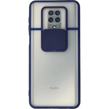 TeknoKapsül Redmi Note 9 Kılıf Palm Buzlu Kamera Sürgülü Silikon - Lacivert