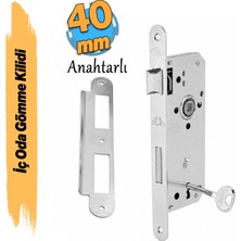 Badem10 Anahtarlı Metal (40 Mm) Iç Oda Kapı Pvc Kapı Ahşap Kapı Gömme Kilit Gövde Kilidi Barelsiz