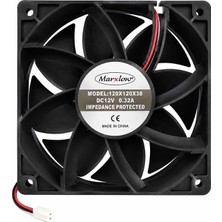 Marxlow 12CM 38MM 12VOLT 2 Uçlu 120X120X38MM 12V 0,32A Dc 2p Fan