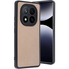 TeknoKapsül Redmi Note 14 5g Kılıf Aras Deri Kapak - Pudra