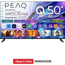Peaq 50Q90 50'' QLED Smart Tv – Webos Işletim Sistemli, Dahili Uydu Alıcılı 4K UHD Tv