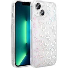 Cepustik Telefon Aksesuarları iPhone 13 Kılıf Şeffaf Figürlü Folk Sert Kılıf Fiyonk
