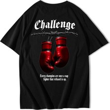 Brz Collection Unisex Oversize Boxing T-Shirt (Siyah)